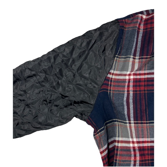 Woolrich Shirt Jacket Mens 2XL Navy Flannel Lined Plaid Green Label Shacket - Picture 4 of 6